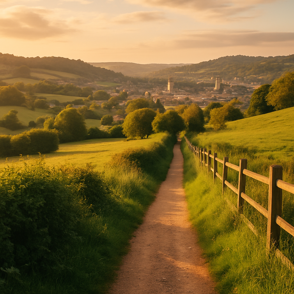 Countryside footpath near Bath