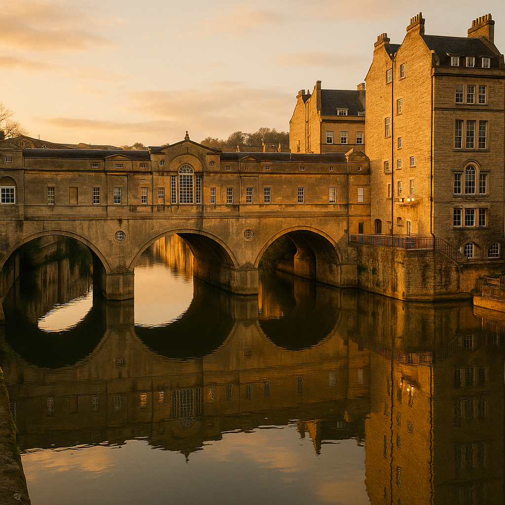 Pulteney Bridge reflecting in the River Avon
